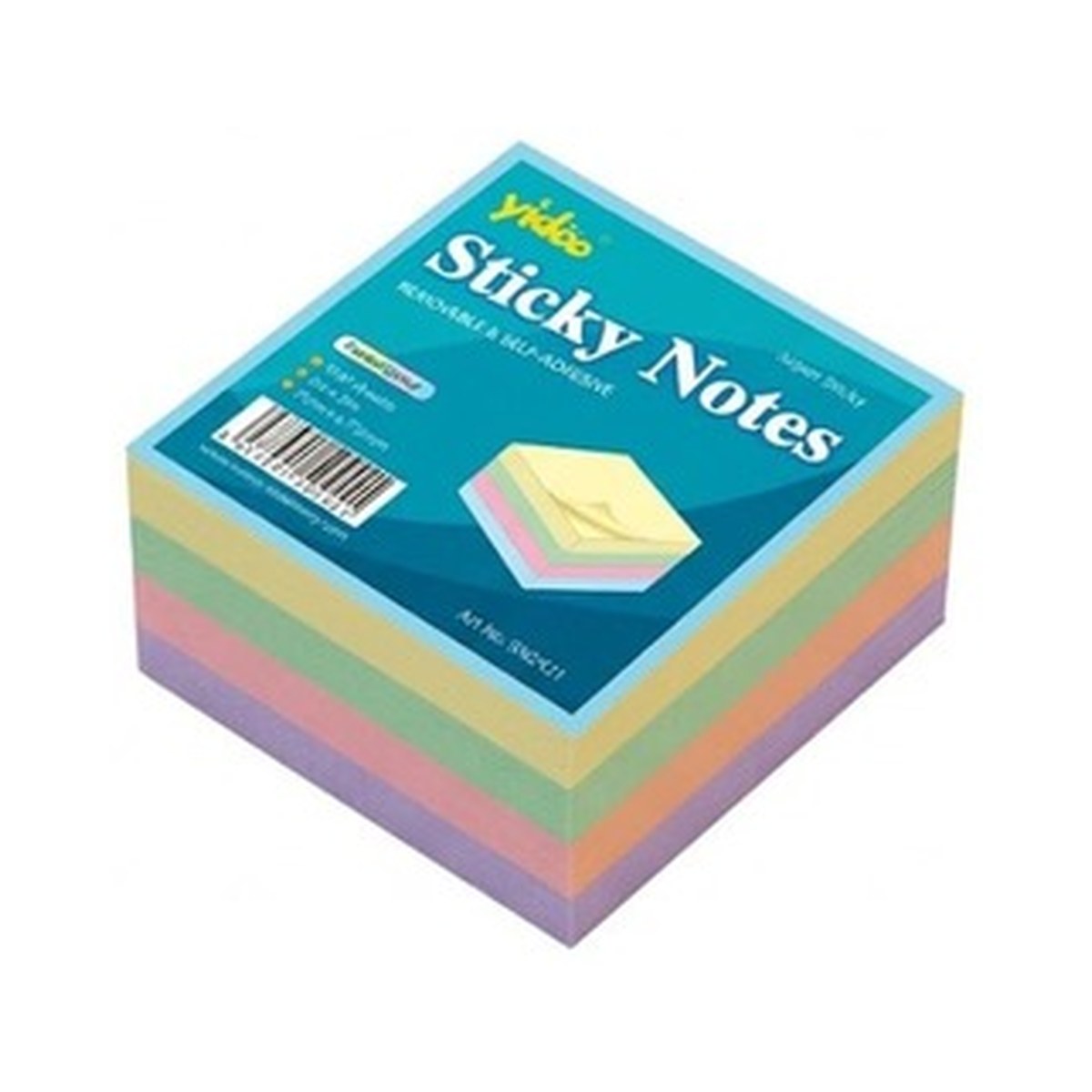 Blok Kocka Sticky Notes 1/400 Pastel — kancelarijski materijal