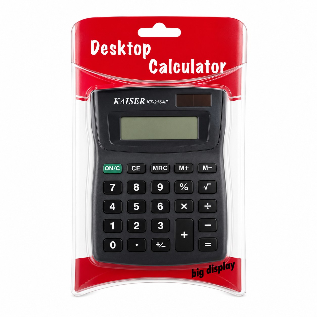 Kalkulator KAISER KT-216AP — stoni elektronski kalkulator sa solarnim napajanjem