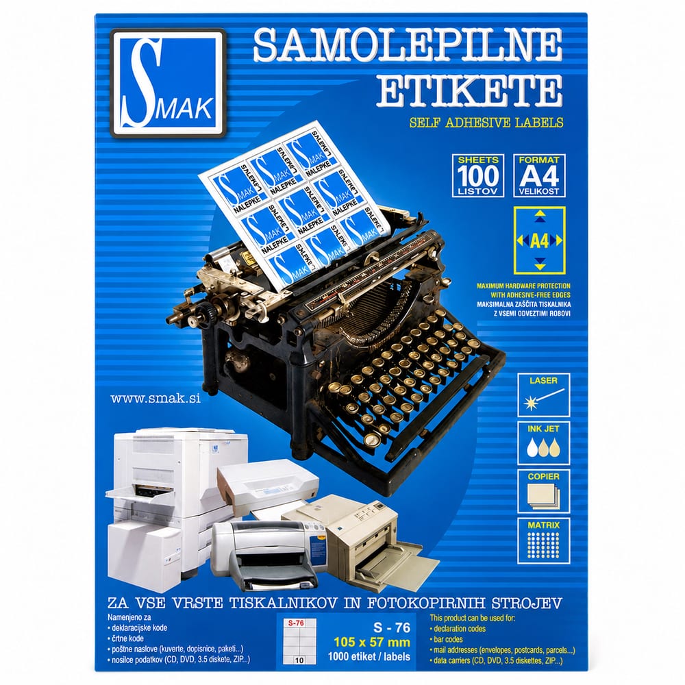 Nalepnica 105x57 Smak S-76 — kancelarijski materijal