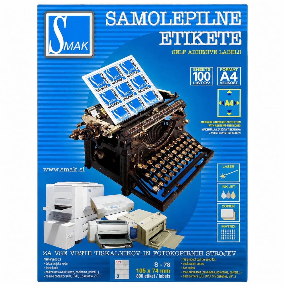 Nalepnica 105x74 Smak S-78 — kancelarijski materijal