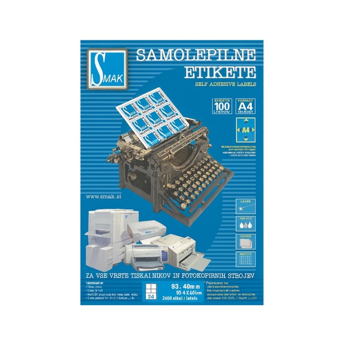 Nalepnica 200×297 Smak S-91 crvena — kancelarijski materijal