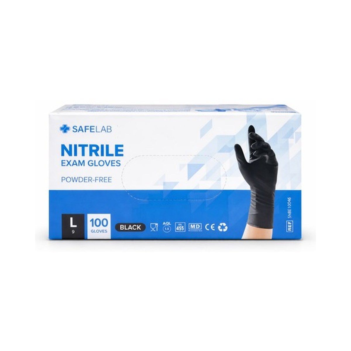 Rukavice Nitrilne crne 1/100 L — kancelarijski materijal