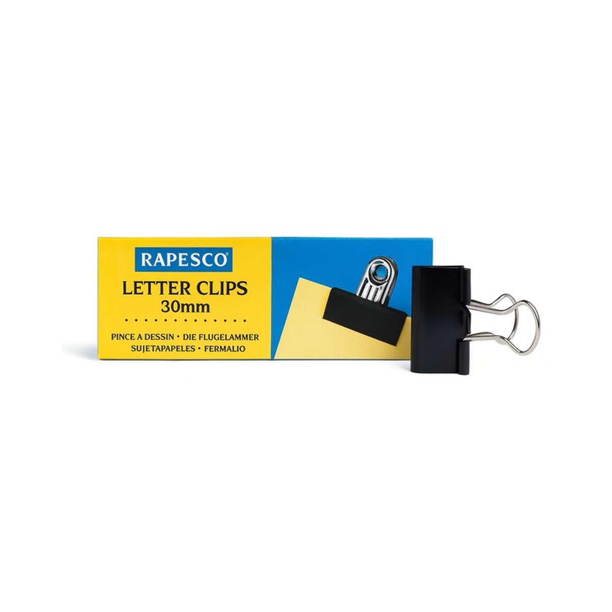 Štipaljka crna 30mm - Rapesco LetterClips — kancelarijski materijal