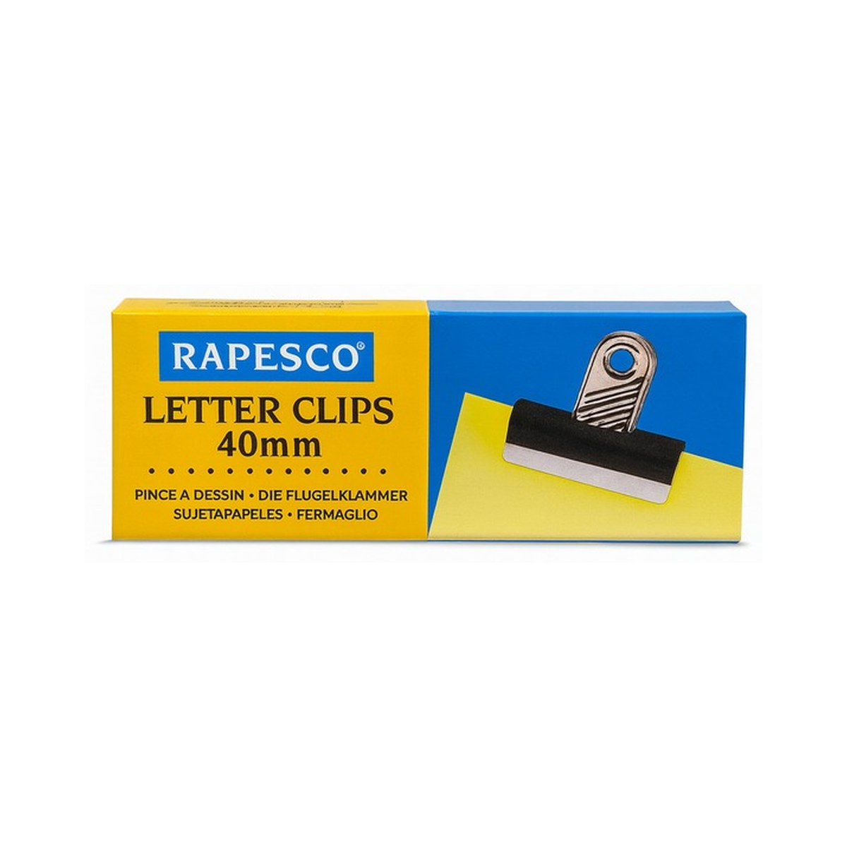Štipaljka crna 40mm – Rapesco LetterClips — kancelarijski materijal
