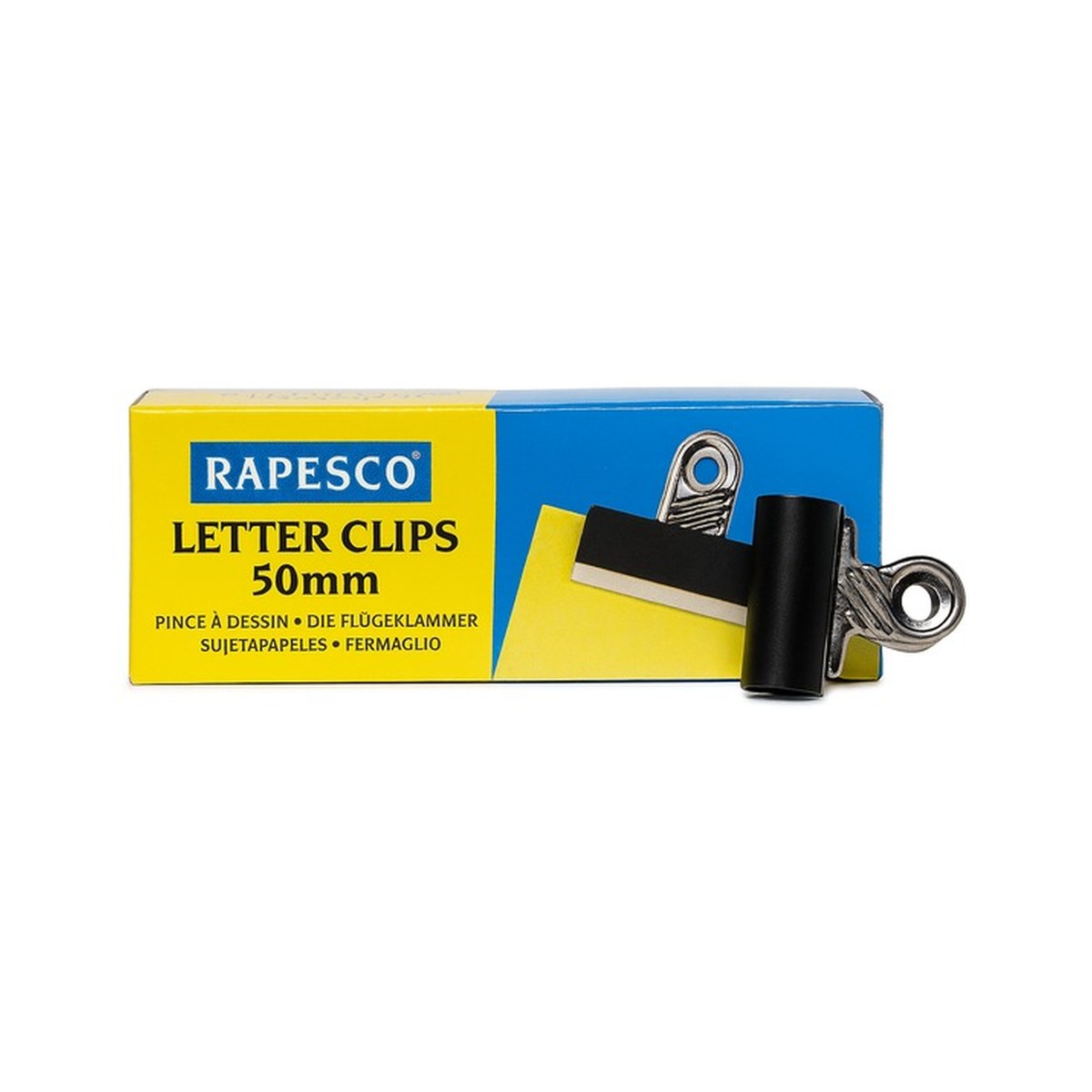 Štipaljka crna 50mm – Rapesco LetterClips — kancelarijski materijal