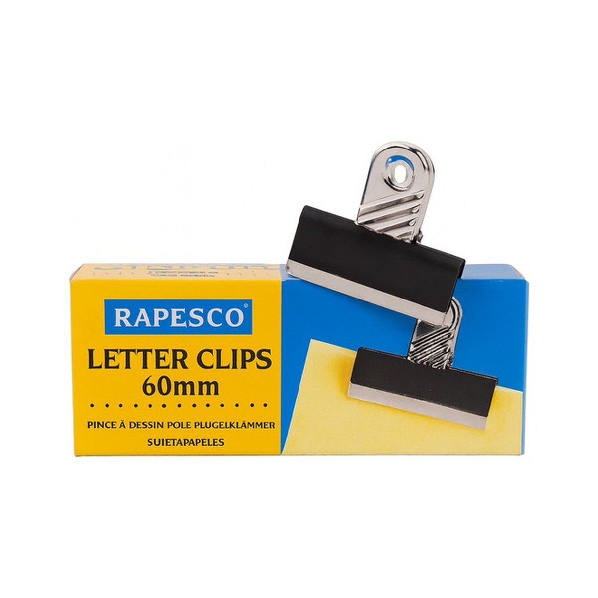 Štipaljka crna 60mm – Rapesco LetterClips — kancelarijski materijal