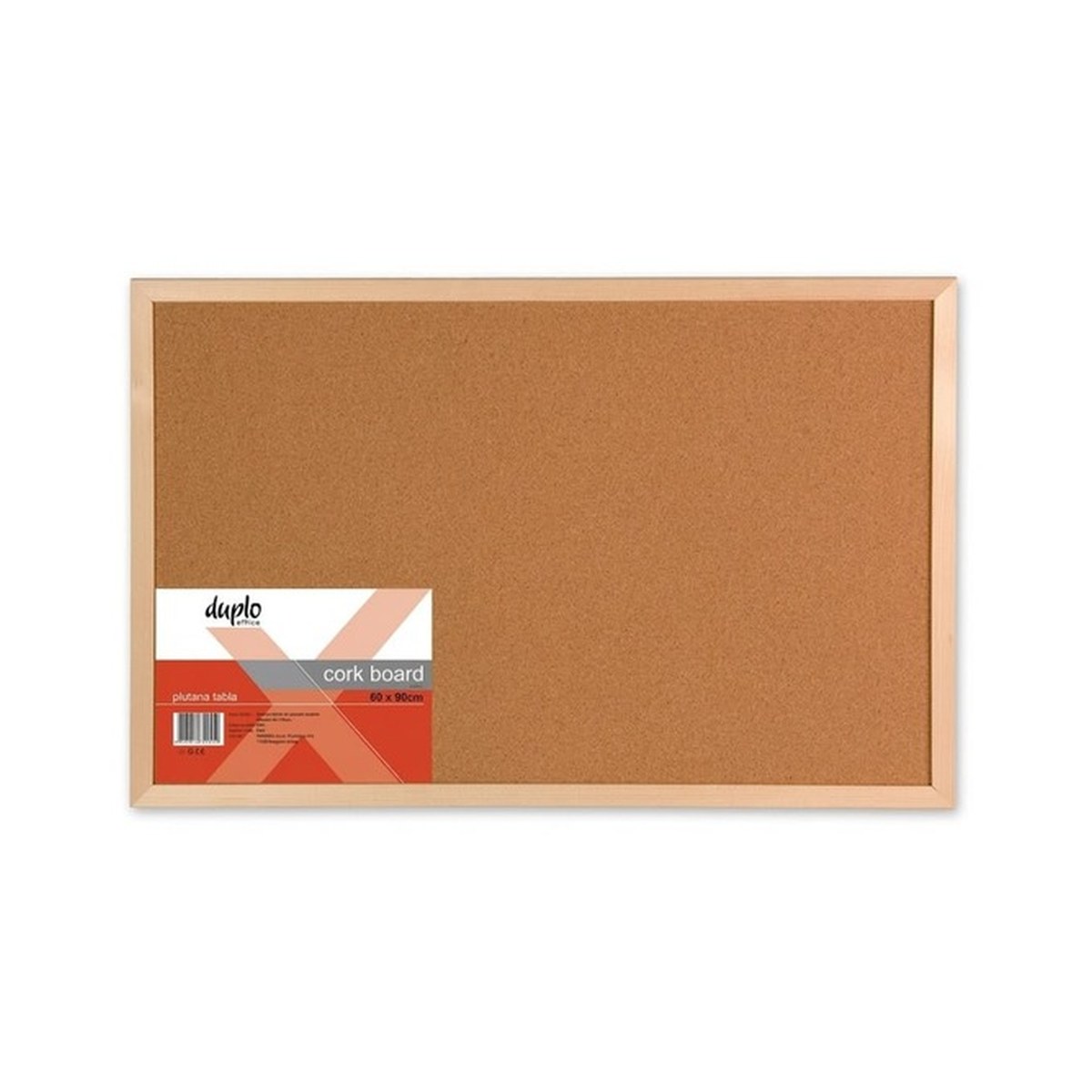 Tabla plutana 60x90cm - Duplo drveni ram — bela tabla za prezentacije