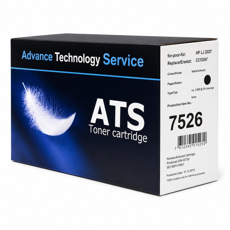 HP - Toner HP 304A CC530A crni za Color LaserJet CP2025 / CM2320 — zamenski (ATS) - kategorija Toneri i ribon trake - šifra CC530A