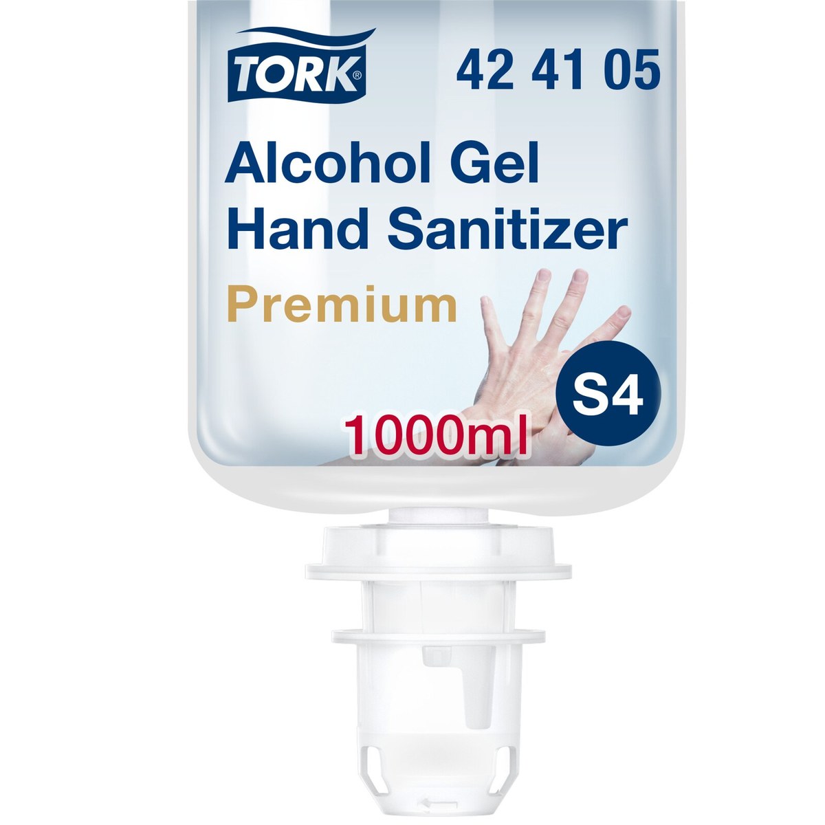 Tork 424105 — alkoholni gel za dezinfekciju ruku bez vode i sapuna, boca od 1 l, sistem S4