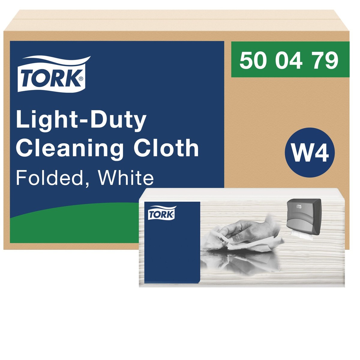 Tork 500479 — lagane exelCLEAN krpe za svakodnevno čišćenje u kuhinji, pakovanje od 120 krpa, sistem W4