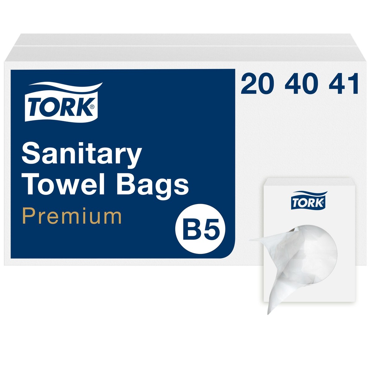 Tork 204041 — higijenske kesice za diskretno odlaganje sanitarnog otpada, pakovanje od 25 kesica, sistem B5