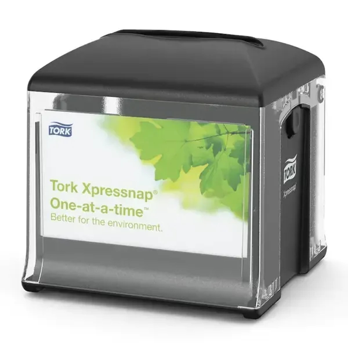 Tork 272808 dispenzer za male salvete list po list uz reklamni displej prozor — crni, sistem N10