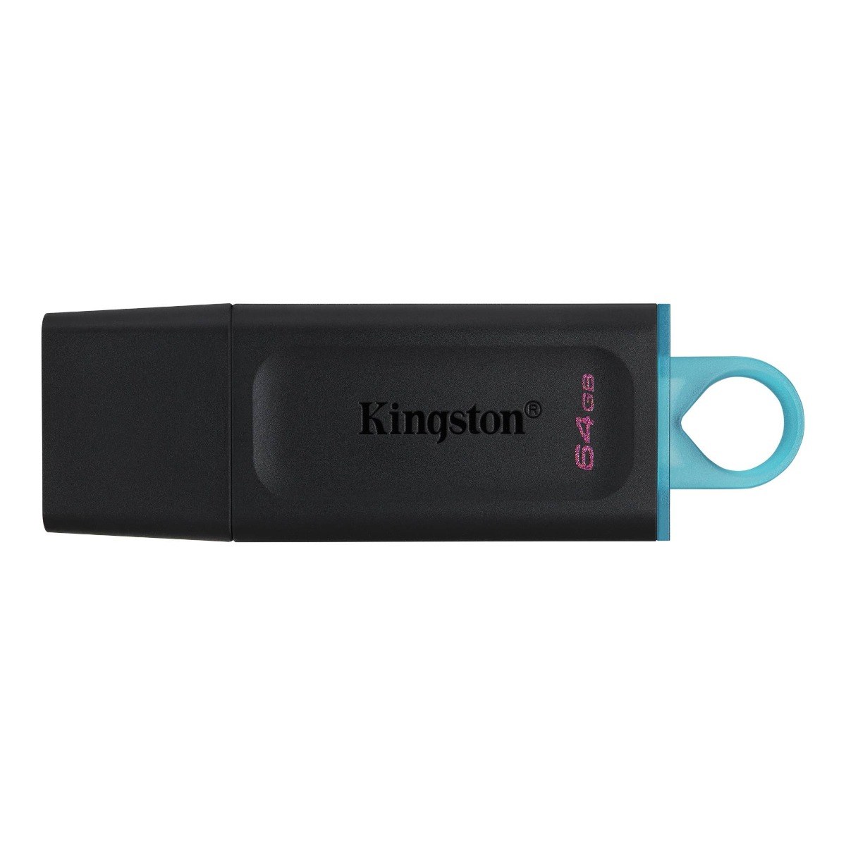 Kingston DataTraveler Exodia 64GB USB flash memorija — crna sa plavo-zelenom petljom