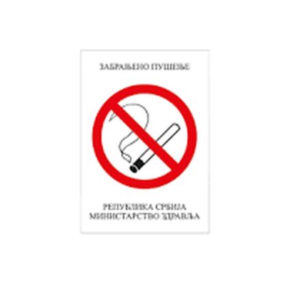 Nalepnica – Zabranjeno pušenje A4